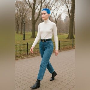 Everlane High Waist Straight Leg Women’s 28 Regular Jeans Organic Cotton, Denim